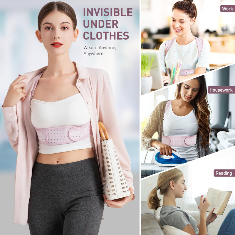 [Australia] - Posture Corrector For Women, Adjustable Back Brace For Posture, Back Posture Corrector Providing Pain Relief From Lumbar, Neck, Shoulder, And Clavicle, Back (S/M Upper Waist 25-36 Inch) a Purple Small/Medium 