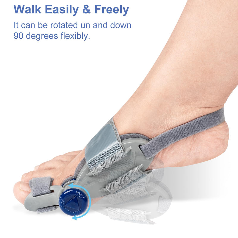 [Australia] - Bunion Corrector for Women & Men, Orthopedic Bunions Correction,Adjustable Bunion Splint Suitable for Left/Right Feet Bunion Relief (Grey) Grey 