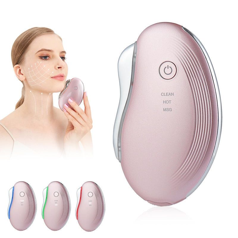IeBilif Heat Electric Gua Sha Tool, Face Massager 4-in-1 Multiple Function Gua Sha Electric Massager for The Face and Neck