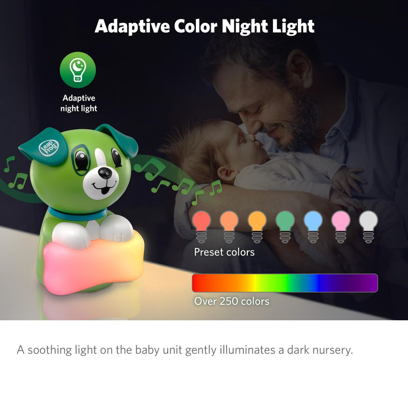 [Australia] - LeapFrog Scout LF2911 Baby Monitor Camera, WiFi Remote Access, 1080p HD 360 ° Pan & Tilt Smart Camera, 2-Way Audio Talk, Night Light, Night Vision, Soothing Sounds, Temp. & Humidity Sensor 