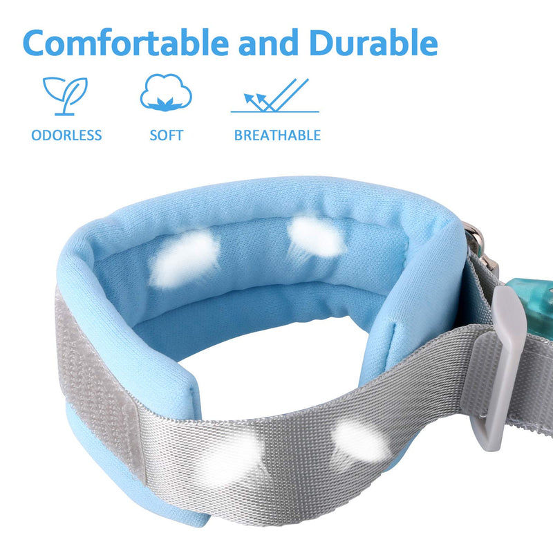 [Australia] - Anti Lost Wrist Link with Magnetic Induction Lock 2 Pack (4.92ft Pink+8.2ft Blue) Toddler Wrist Leash for Kids Child Safety Harness with Reflective Strip (Magnetic unlock design) Blue and Pink 