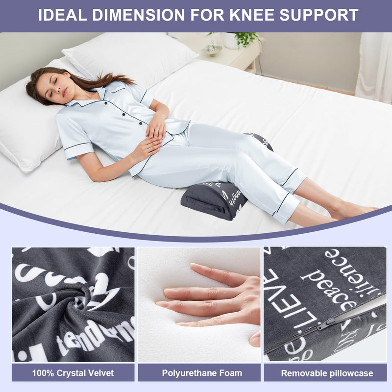 [Australia] - Knee Pillow for Sleeping, Memory Foam Leg Bolster Pillow for Post Surgery, Back Pain Relief, Knee Support and Leg Elevation, for Side and Back Sleepers 1 Pcs 