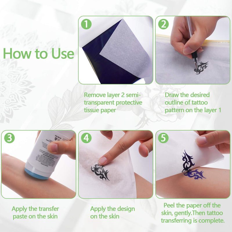 [Australia] - Tattoo Transfer Paper, 35 Sheets Tattoo Stencil Transfer Paper for Tattooing 