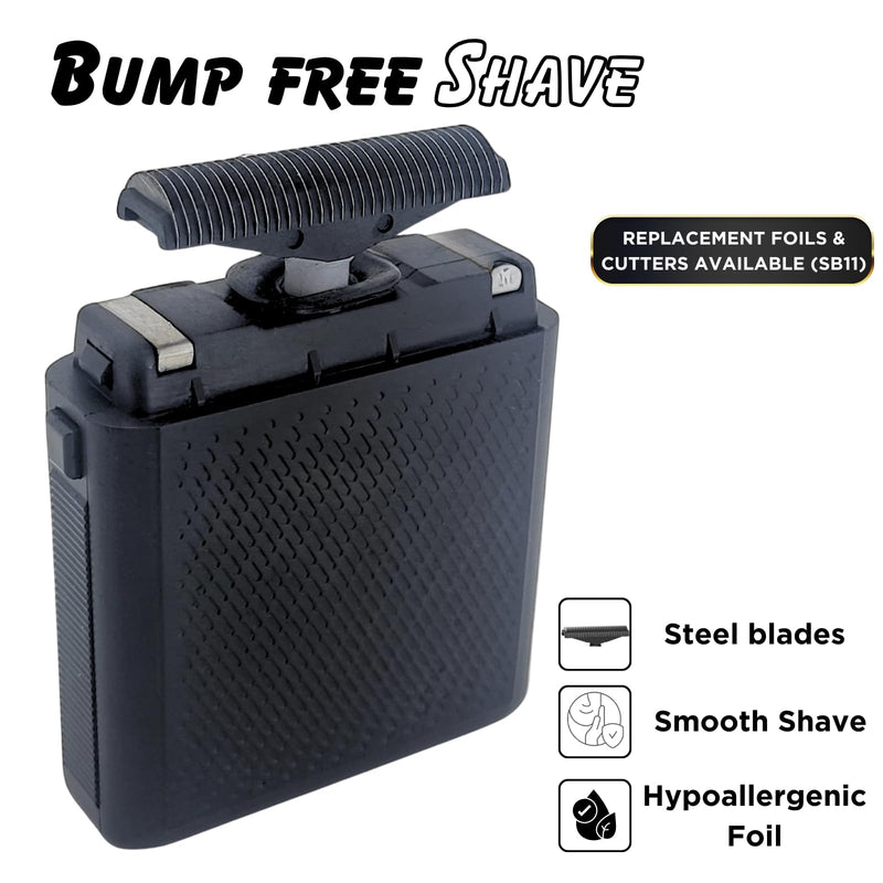[Australia] - Supreme Trimmer Solo Single Foil Shaver for Pocket | 150 Min Runtime Cordless use, Powerful USB-C Mini Travel Razor for Professional & Home use | STF101 Black 