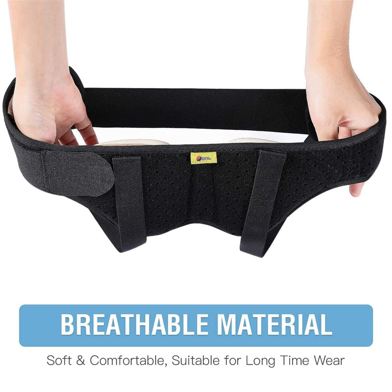 Hernia Belt for Men Hernia Support Truss for Single/Double Inguinal or Sports Hernia, Adjustable Waist Strap with 2 Removable Compression Pads Breathable Material