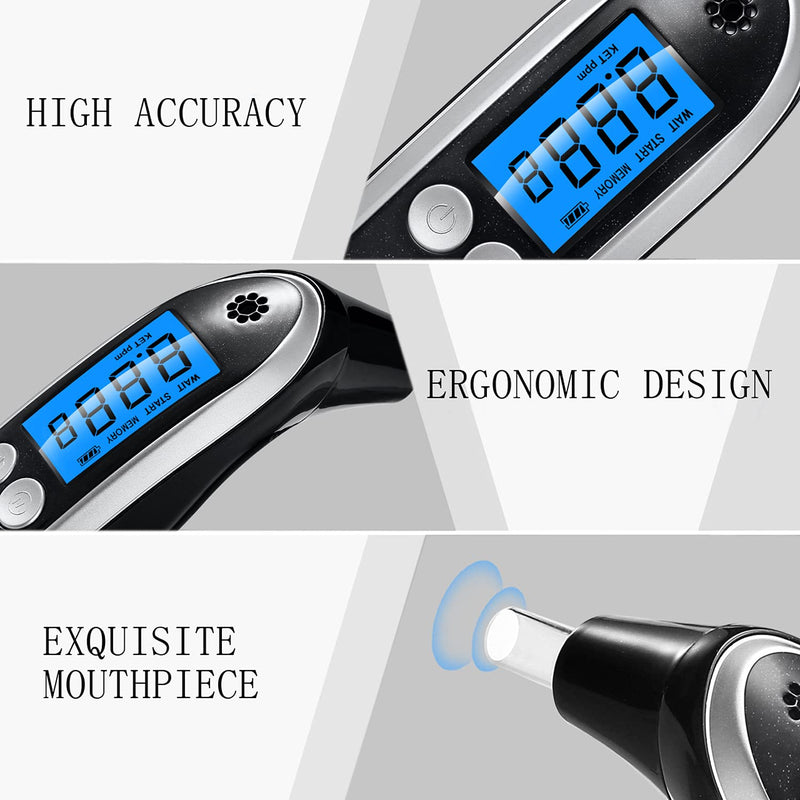 [Australia] - Ketone Testing & Breath Monitoring Analyzer - Breath Ketosis Meter Professional Home Ketone Breath Analyzer Portable Ketosis Breath Tester with 10 Mouthpieces for Keto Tracking 