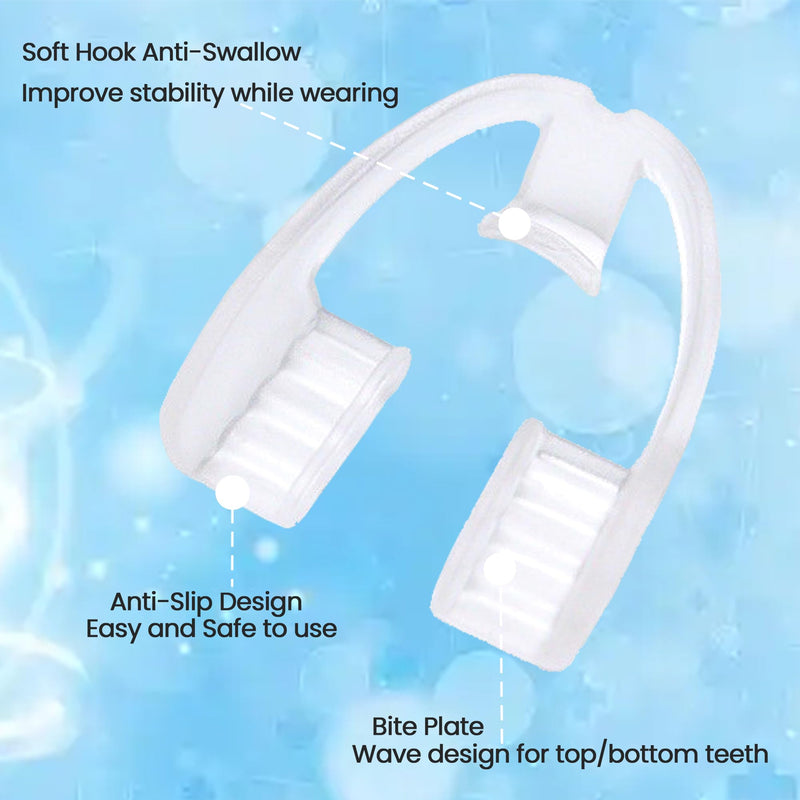 [Australia] - Mouth Guard for Grinding & Clenching Teeth with Portable Hygiene Case | Anti-Slip & Soft Hook Design BPA Free | Disposable & Ready to Use - No Need to Boil/Mold | One Size Fits All 16 Count 