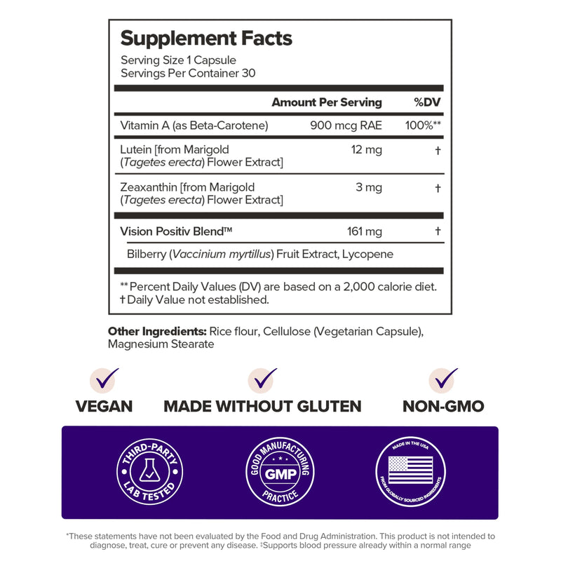 MENO Eye Health for Eye Strain, Dryness, & Tear Production – 30-Day Supply