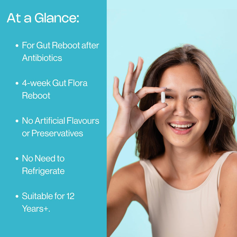 Probio7 Restore - 4 Week Gut Support for Antibiotic Recovery | 9 Live Strains | Probiotics for Antibiotics, Digestive Balance & Immune Support | Gut Repair for Men & Women | 30 Vegan Capsules 30 Capsules (4 Week Course)