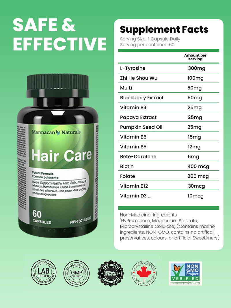 Hair Growth Vitamins for Women 60 Capsules,Biotin for Hair Growth, Hair Vitamins for Hair Loss for Women and Men 60 Count (Pack of 1)
