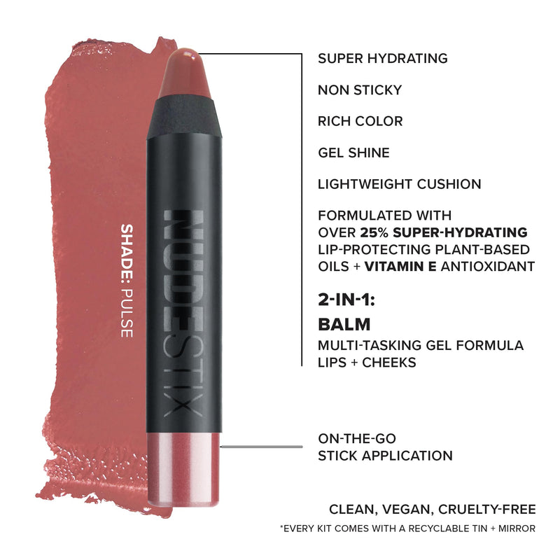 [Australia] - Nudestix Sunkissed Nudes Mini Kit – 3-Piece Cream Blush, Bronzer & Glossy Lip Set for Cheeks, Eyes & Lips | Travel-Size, Multi-Use, Vegan Makeup for a Fresh Beachy Glow 