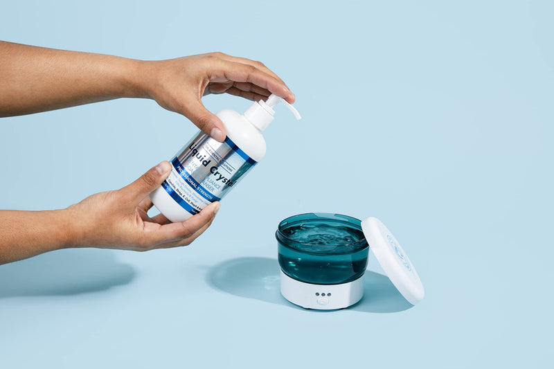 Dr. B Dental Liquid Crystal Soak Cleanser & Solutions Ultrasonic Cleaner Bundle | Complete Appliance Cleaning System for Dentures, Night Guards, Retainers & Aligners