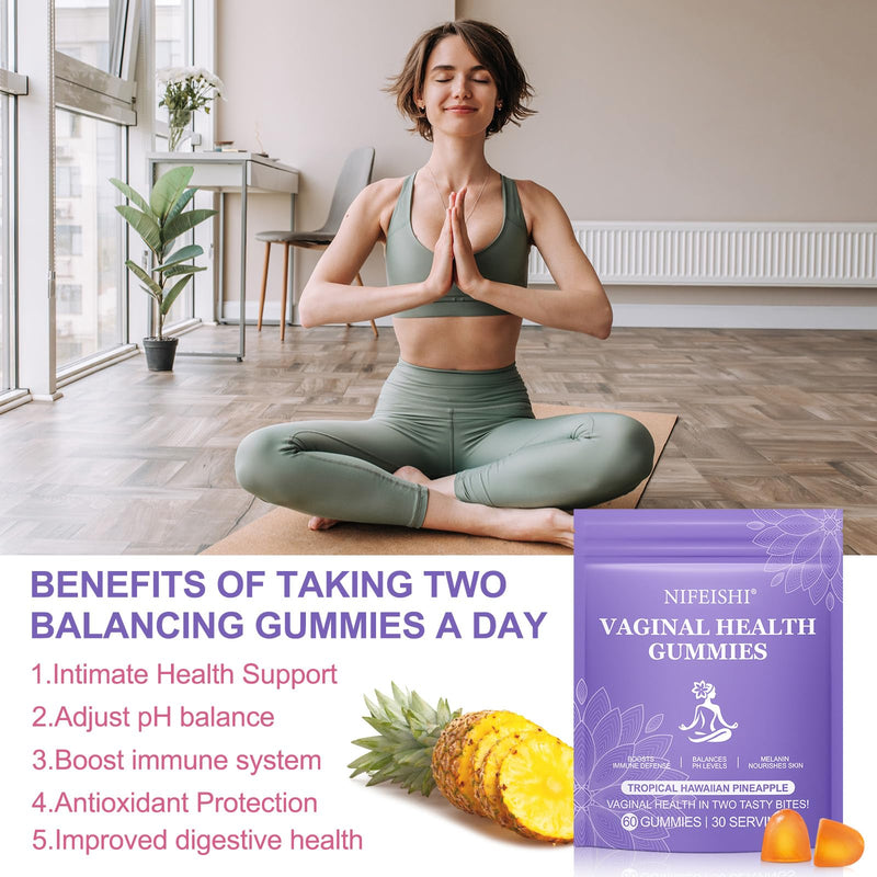 Vaginal Probiotics for Women, Vital Source Feminine Gummies, pH Balance for Women, Premium Feminine Balance Gummies, Promotion of Womens Health - 60Gummies
