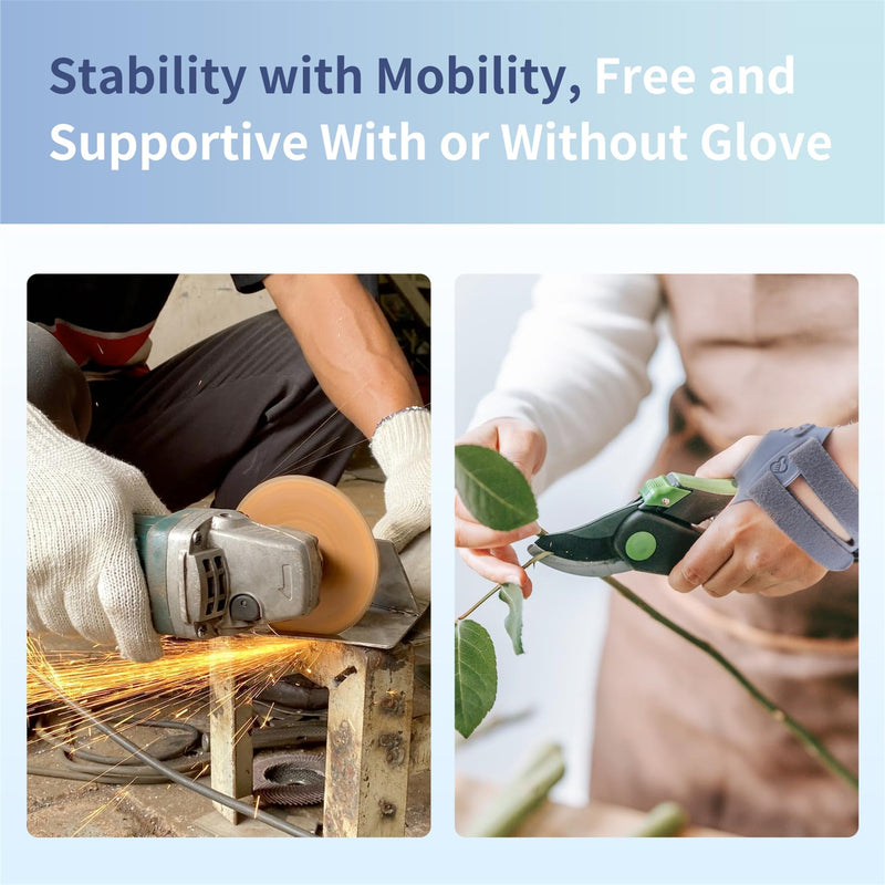 [Australia] - CMC Thumb Brace for Women and Men, Left Thumb Support for Muscle Strain/Trauma/Tendonitis/Joint Pain/Arthritis,Adjustable Thumb Splint with Thumb Sleeve - Gray, Small, Left Grey-Left 