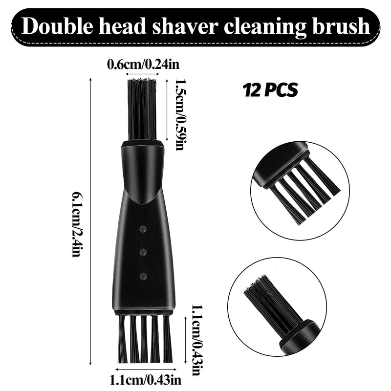 [Australia] - Molain Pack of 12 razor brushes, razor cleaning brush, double-head shaving brushes, cleaning brush, beard brush for removing beard residue and dust (12 pieces) 