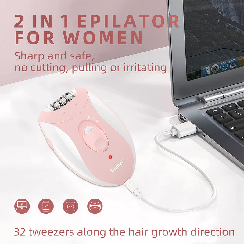 [Australia] - Epilator for Women, Epilators Hair Removal for Women Face with 2 Speeds, Glabrouse Skin Epilator Hair Removal Device, Face Trimmer for Face Legs Arms Armpit Bikini 