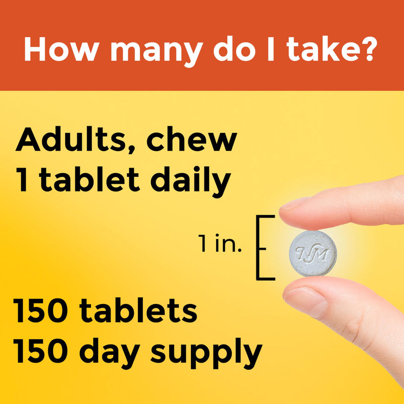 Nature Made Chewable Vitamin C 500 mg for Immune Support, 150 Tablets | Dietary Vitamin C Supplement for Immune Support and Antioxidant Support, Orange Flavored Chewable Tablets, 150 Day Supply 150 Count (Pack of 1)