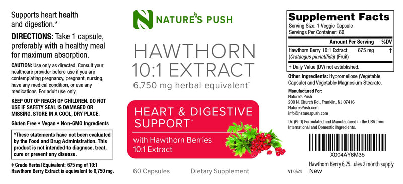 [Australia] - Super Potent Hawthorn Berry 10:1 Extract Capsules for Digestion Heart Health and Glycemic support - Extra Strength Hawthorn Berry Capsules - Non-GMO Gluten Free Vegan GMP USA 2 month supply 