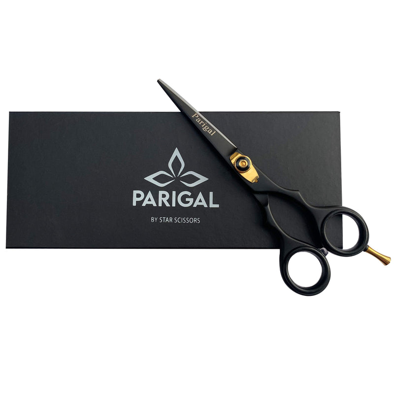 Hair Cutting Scissors Professional Hair Shears 5.5" - Razor Edged Durable Hair Cutting Tools - Handcrafted Barber Scissors in Japanese Stainless Steel - Scissors for Hair Cutting Men & Women 5.5 Inch Black