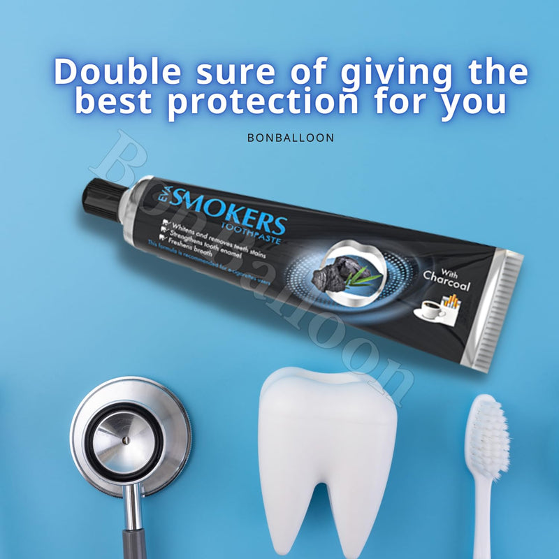 [Australia] - Eva Smokers Charcoal Toothpaste Powerful Stain Remover That Helps You to Get Rid You of Coffee Teeth Halal (1 Pack = 1.76 oz / 50 gm) 