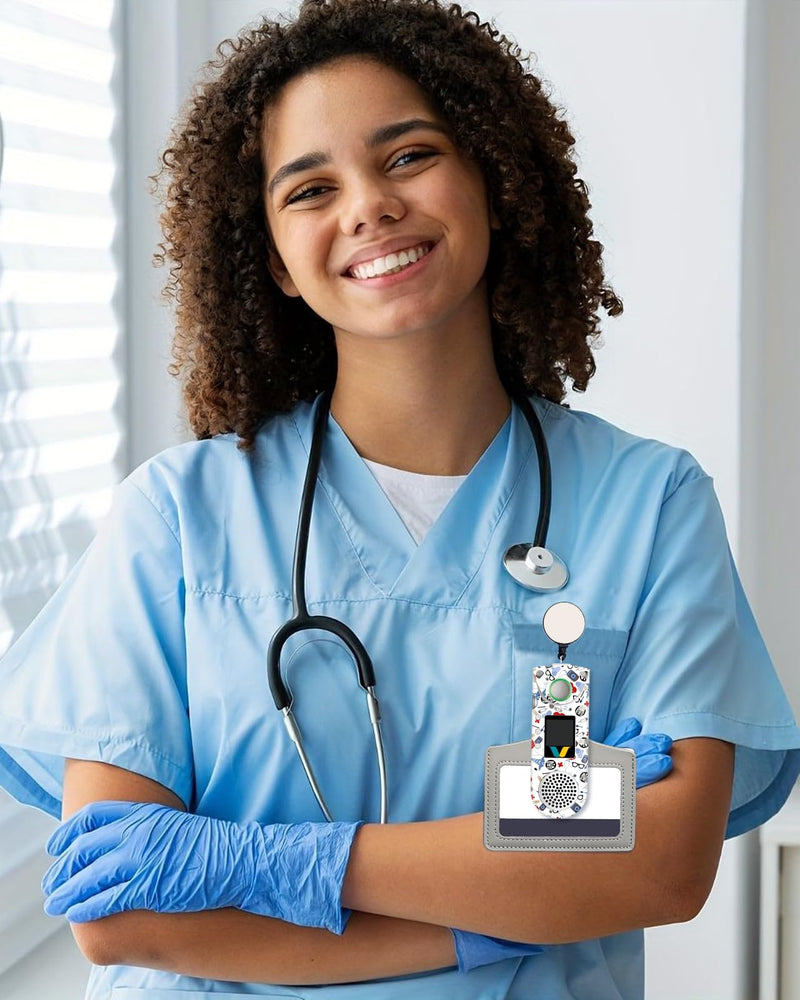 [Australia] - Plifal Skin Cover Compatible with Vocera B3000/B3000n - Healthcare Set of 4 Skin Cover Decals Compatible with Vocera B3000, Voice Badge Decoration Sticker for Nurse Nursing Medical Medical care 