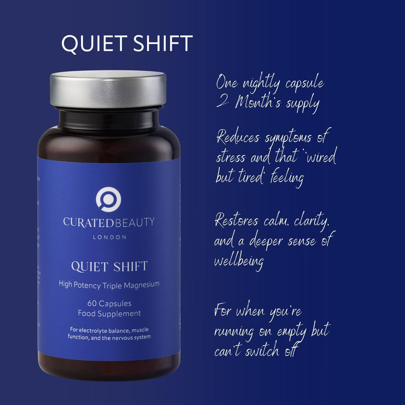 High Strength Magnesium, 60 Capsules (2-Month Supply). Universal Beauty Awards 2026 Winner. Formulated to Support Relaxation and Overall Wellbeing, Quiet Shift.