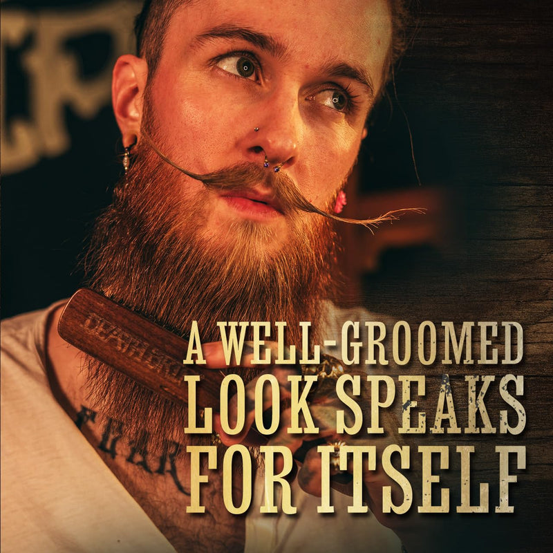 [Australia] - Wooden beard and mustache brush Wooden brush for beard and hair care 