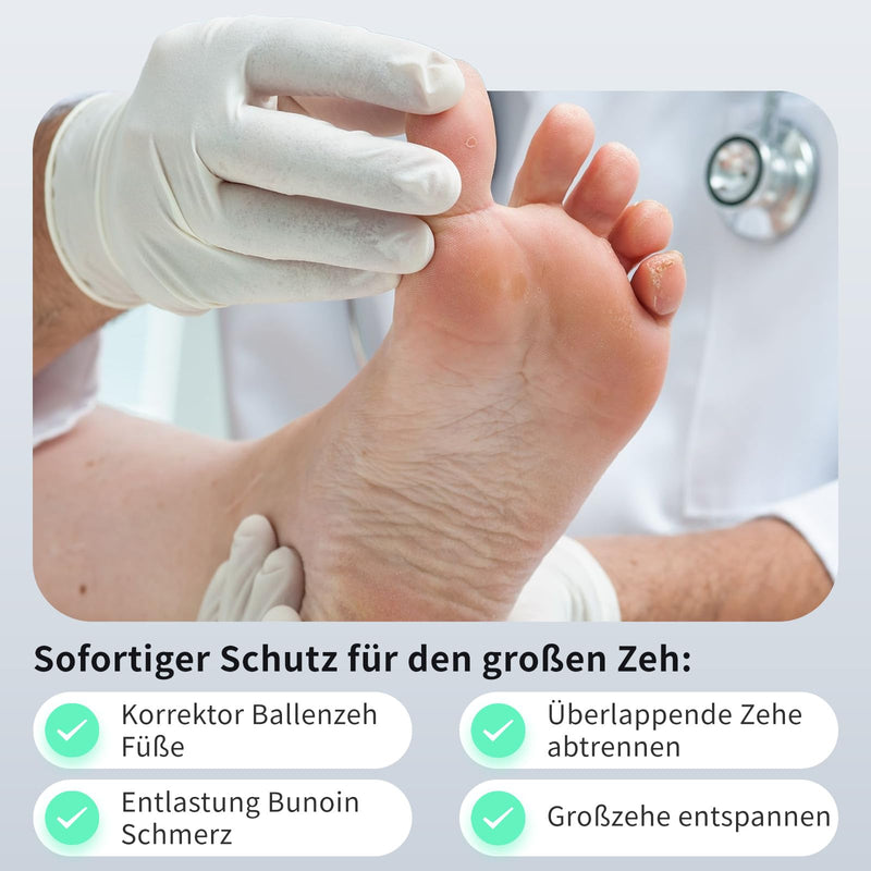 [Australia] - Toe Separator Hallux Valgus Correction Silicone, Pack of 8 Toe Separators for Women, Hallux Valgus Splint Bandage, Toe Spacer, Hammer Toe Correction, Toe Separator Big Toe 