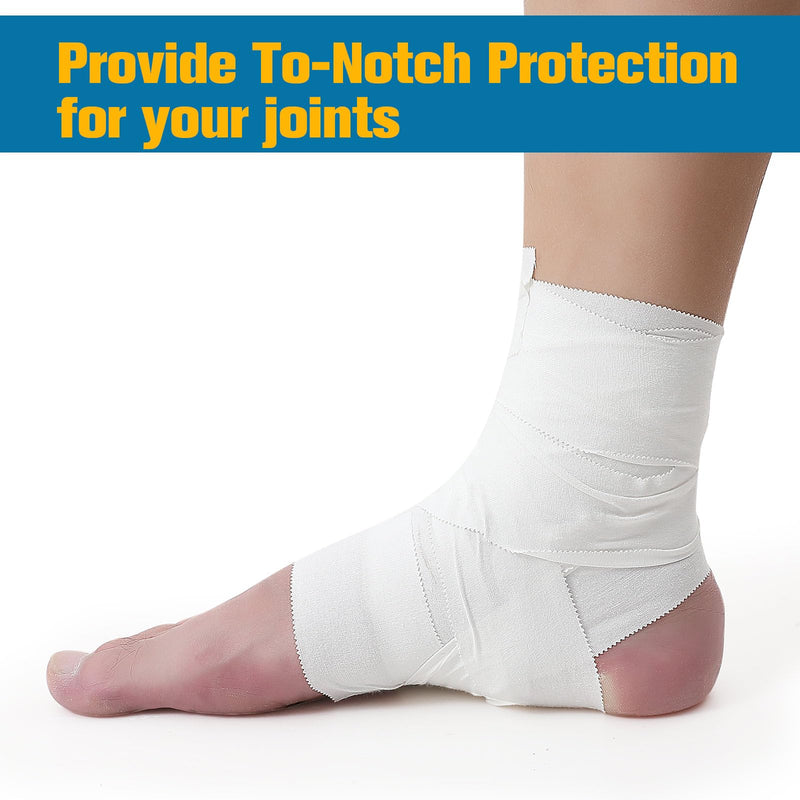 Athletic Sports Tape 6 Pack Strong Adhesive Sports Tape Athletic Training Supplies, White Tape for Injuries, Wrist Ankle Finger Tape, Easy to Tear & No Sticky Residue, 1.5 in X 11Yards (White) 6 Pack 1.5 Inch
