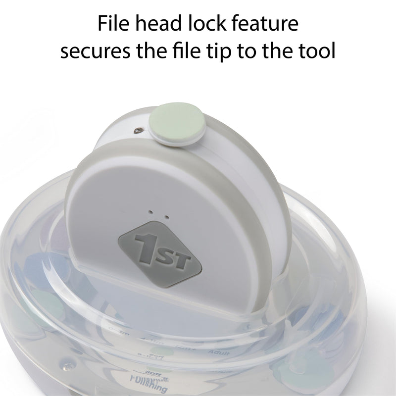 [Australia] - Safety 1st Electric Ease Nail File, Gentle and Easy to use, with Built in Light, Grey 