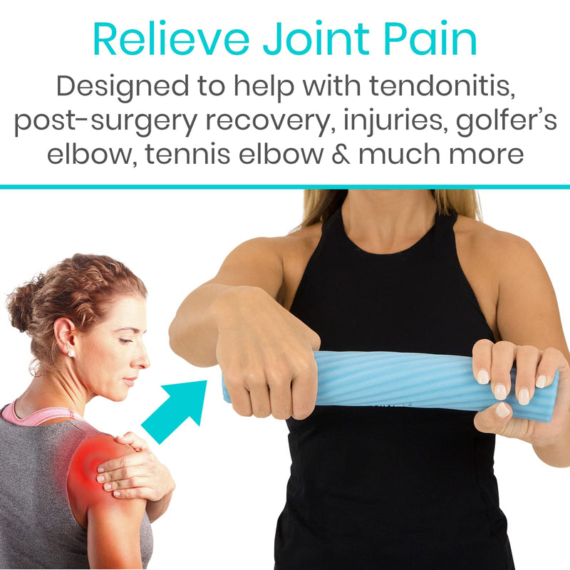[Australia] - Vive Flex Therapy Bar for Tennis Elbow Relief (X-Light) - Physical Therapy Aid, Improve Tendonitis & Grip Strength- Resistance for Golfers, Hand, Epicondylitis, Equipment- Strengthens Wrist & Forearm Light Green - Extra Light 