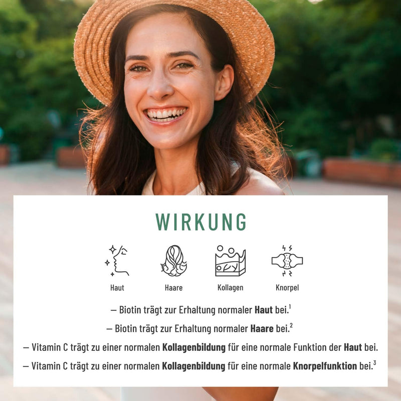 [Australia] - NATURTREU® Hyaluron capsules with 500 mg hyaluronic acid in high doses with aloe vera, biotin & vitamin C - 90 capsules for skin* and joints** - Natural and vegan 