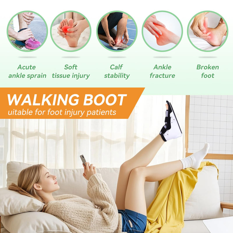 Walking Brace for Broken Toe Injuries, Sprained Ankles, Metatarsal Stress, Post-Op Support Left Foot Fracture Shoe Fits Men and Women, Stable Ankle Joints Postoperative Recovery Pain Relief