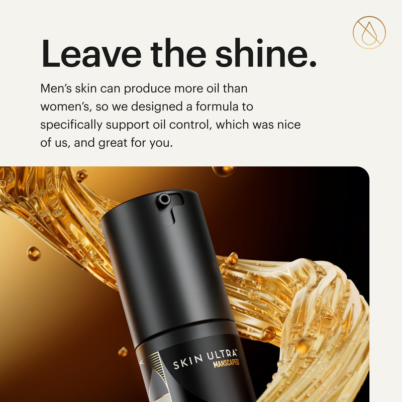 MANSCAPED® Skin Ultra™ Brightening Serum - Men's Vitamin C Face Serum Formulated to Improve Skin Tone & Help Reduce Appearance of Wrinkles, Infused with Licorice Root & Niacinamide, 1 fl oz, (2-Pack) 1 Fl Oz (Pack of 2)