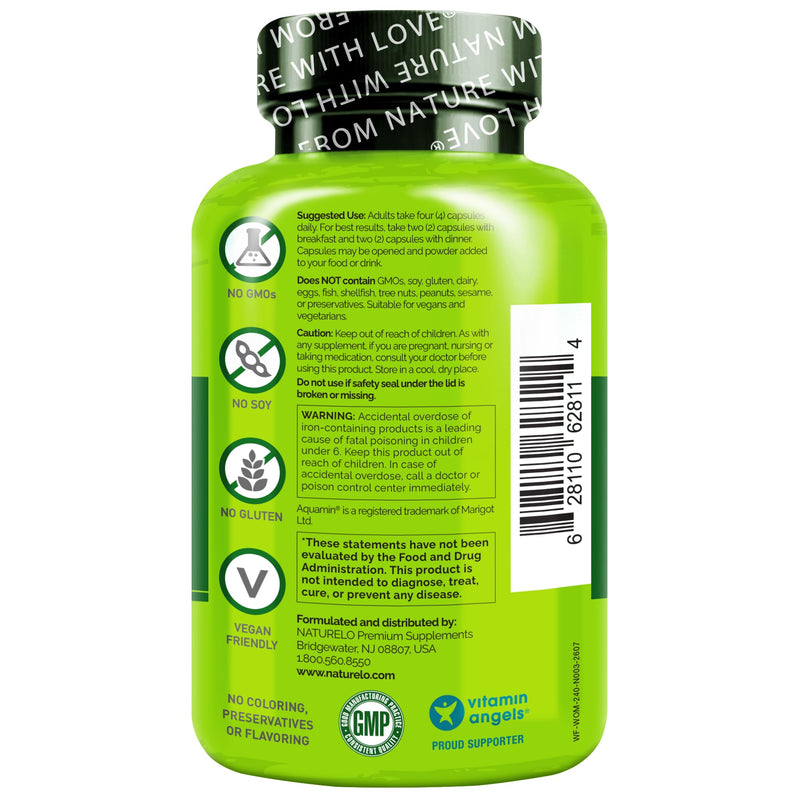 NATURELO Whole Food Multivitamin for Women - with Vitamins, Minerals, & Organic Extracts - Supplement for Energy and Heart Health - Non GMO - 240 Vegan Capsules 240 Count (Pack of 1)