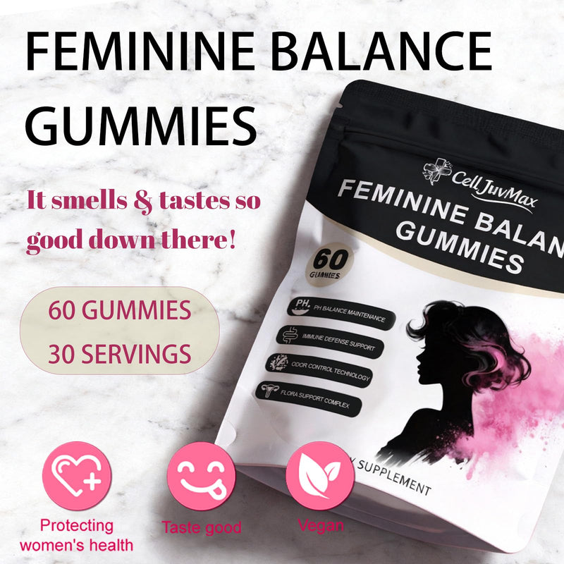 Feminine Balance Gummies for Women,pH Balance & Odor Control, Immune & Vaginal Health Support, Sugar-Free Gluten-Freet (1) 1