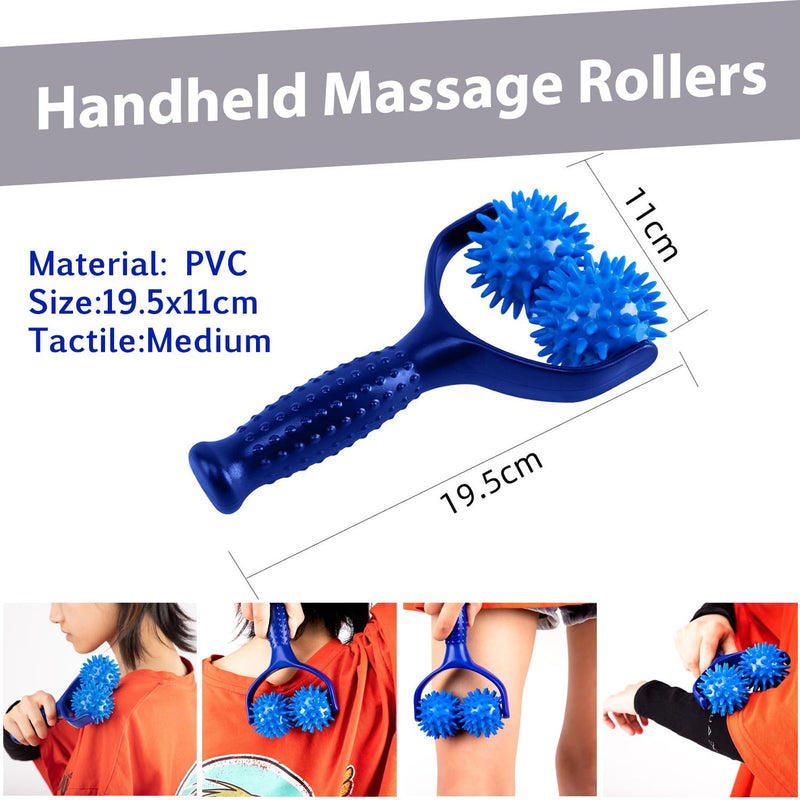 [Australia] - Massage Ball Set for Myofascial Trigger Point Release & Deep Tissue Massage, Kit of 7-3 Sizes Spiky Massage Balls, Peanut Ball, 1 Hand Roller Ball,1 Trigger Point Massager,1 Massage Lacrosse Ball 