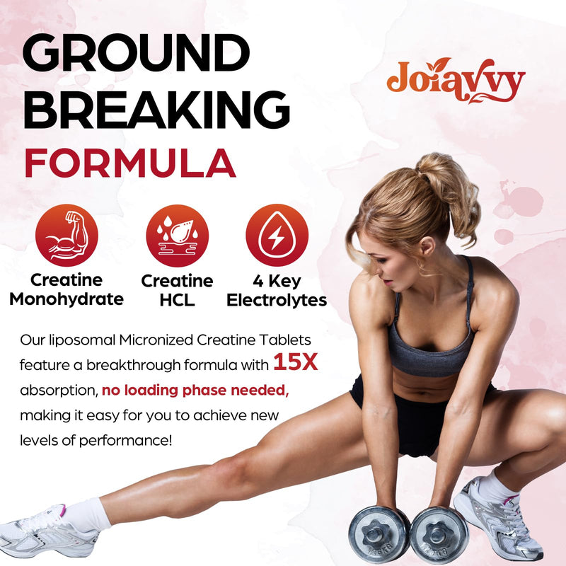 Liposomal Creatine Tablets Max 4220mg, Chewable Creatine Monohydrate Tablets, 15X Absorption, Plus Creatine HCl, No Bloat, Micronised, More Practical Than Capsules and Powder, Vegan (120 Count) 60 count (Pack of 2)