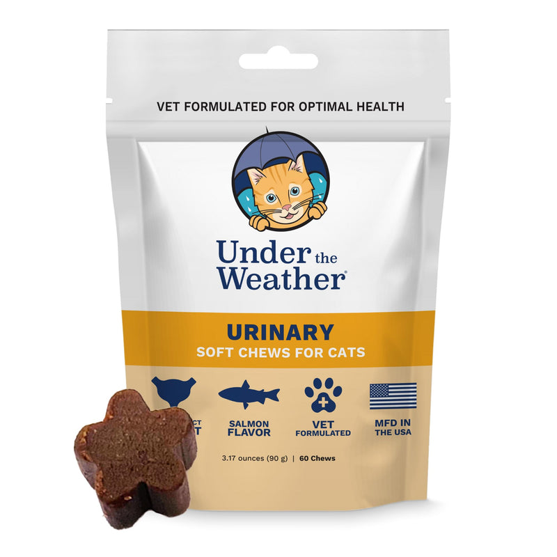 Under The Weather Pet Urinary Tract Support Chews for Cats | Promote Healthy Urinary Function in Cats | 60 Star Shaped Soft Chews - PawsPlanet Australia