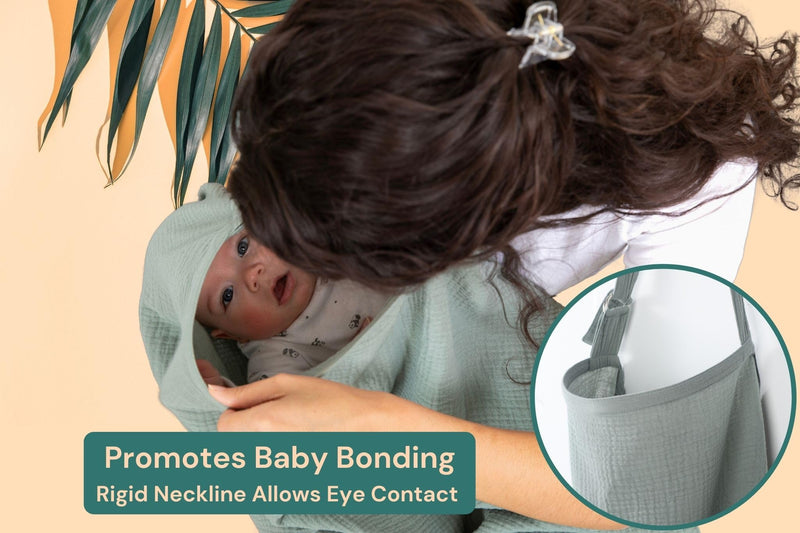 [Australia] - SUPERIOR DESIGN Evergrwn Multi-use Privacy Nursing Cover Up for Breastfeeding, 100% Cotton Breathable Nursing Cover with Arch Neckline, Muslin Breastfeeding Cover, Baby Essentials (Sage Green) Evergrwn Dream (Sage Green) 