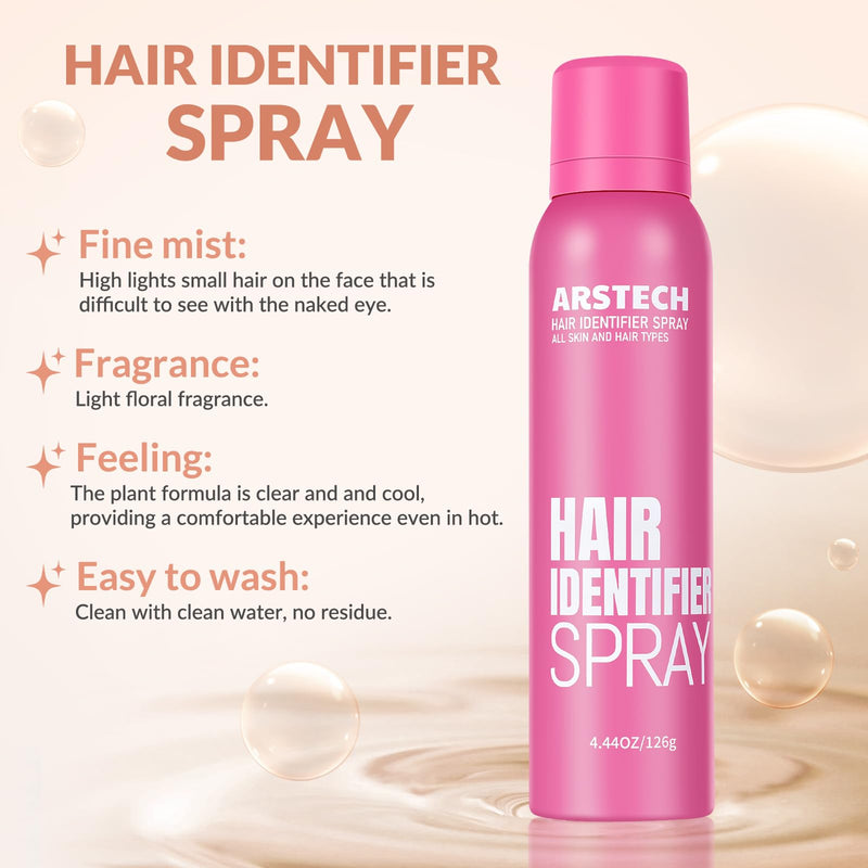 [Australia] - Hair Identifier Spray for Face Shaving Dermaplaning Tool 4 Pack Skin Body Dermaplaning Spray for Women with 16 Face Razor for Face Shaver Hair Removal Kit Excess Hair Dermaplane Razor for Women Face Rose Red 4 PACK 
