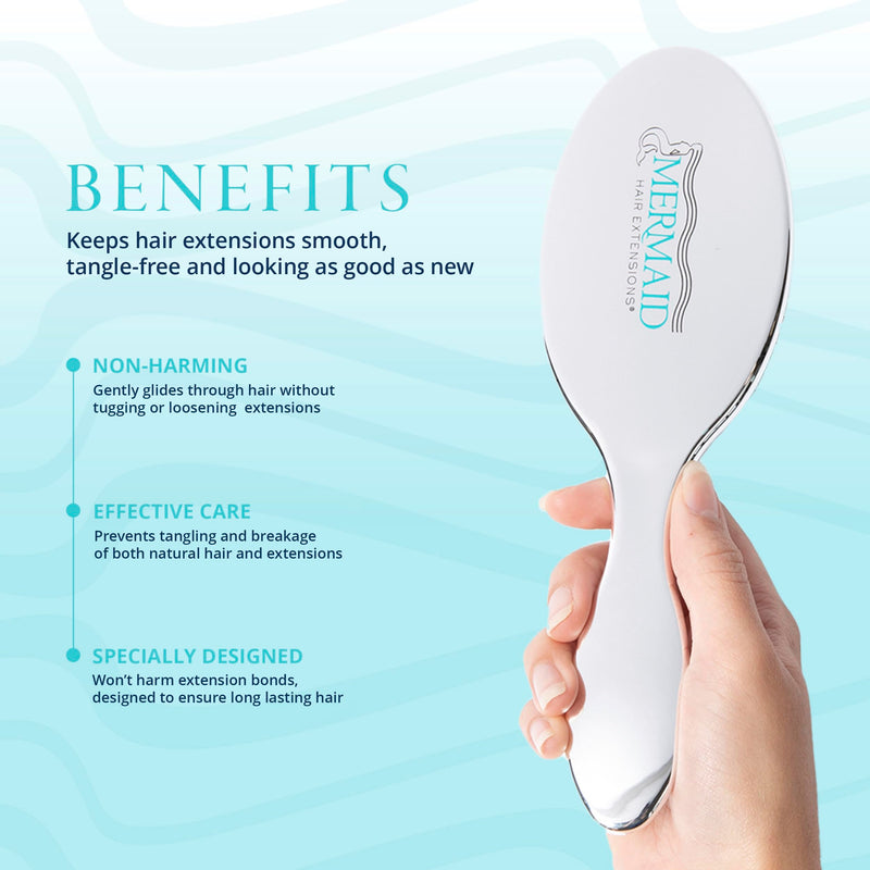[Australia] - Boar Bristle Brush, Gentle Hair Extension and Wig Care with Natural Bristles for Smoothing Styling 