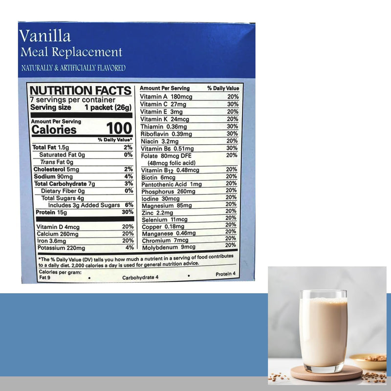 BestMed Weight Loss® | Vanilla | Protein Shake Mix, Gluten Free, KETO Friendly, 100 Calorie, Low Carb, Vitamin Fortified, Meal Replacement, Aspartame Free 7/Box