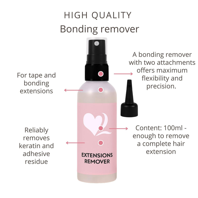 [Australia] - Hair Extension Remover Liquid 100ml Solvent - Easy Removal of Keratin Bonding and Tape Extensions 