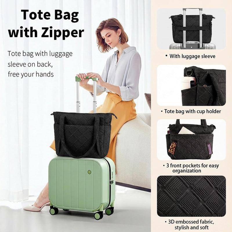 SMONT Toiletry Bag and Tote Bag for Women Travel