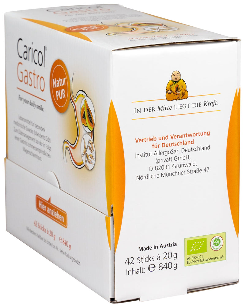 [Australia] - Caricol Gastro | 100% natural product | Support for the gastric mucosa | With the power of papaya & biotin | With Papain | 42 sticks of 20 g each (840 g) 
