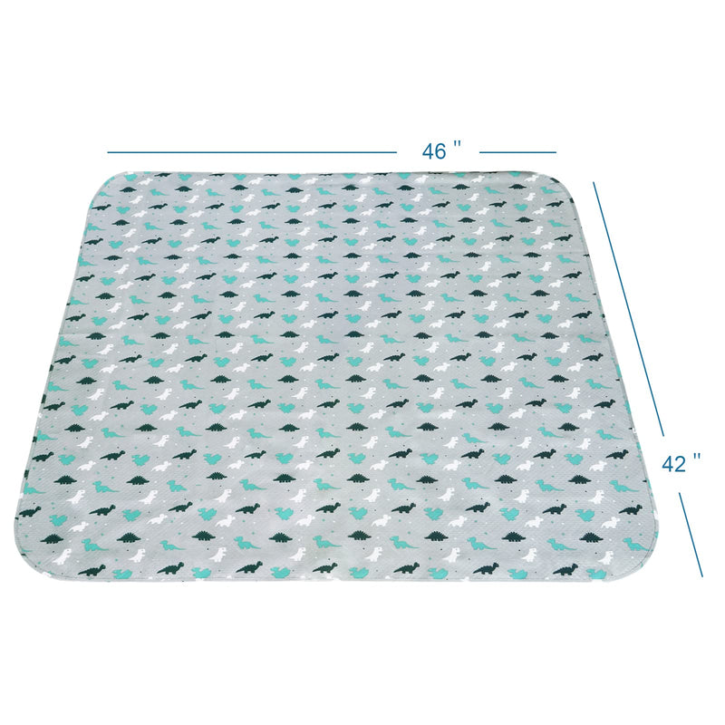 [Australia] - Splat Mat 2 Pack for Under High Chair & Arts & Eating Mess, Waterproof Baby Playtime Anti-Slip High Chair Mat for Floor or Table, Reusable & Portable Splash Mat for Under High Chair, 46" x 42" Gray 