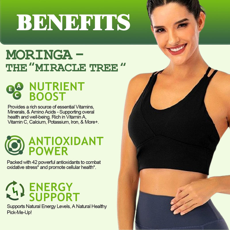 Moringa Supplement Liquid Drops for Women Men, Capsule & Powder Alternative | 1000mg Moringa + 500mg Turmeric 95% Curcuminoids w. Black Pepper for Energy, Immune, Skin, Joint & Gut Support, Vegan Non-GMO Lemon 2 Fl Oz (Pack of 1)