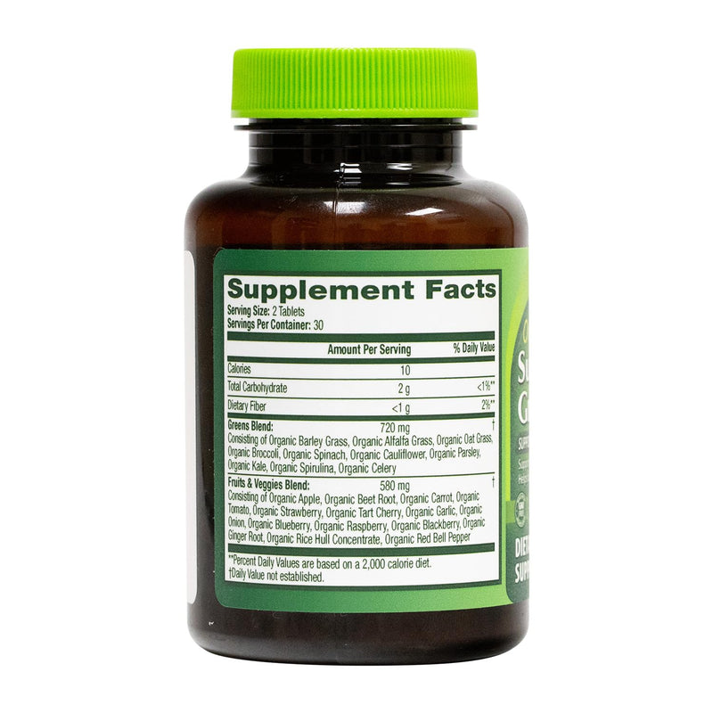[Australia] - HealthA2Z¬Æ Organic Superfood Greens | 60 Tablets | Greens Blend 720mg | Fruits & Veggies Blend 580mg | Alfalfa, Broccoli, Spinach, Spirulina, Apple, Beet Root, Strawberry & Much More! 