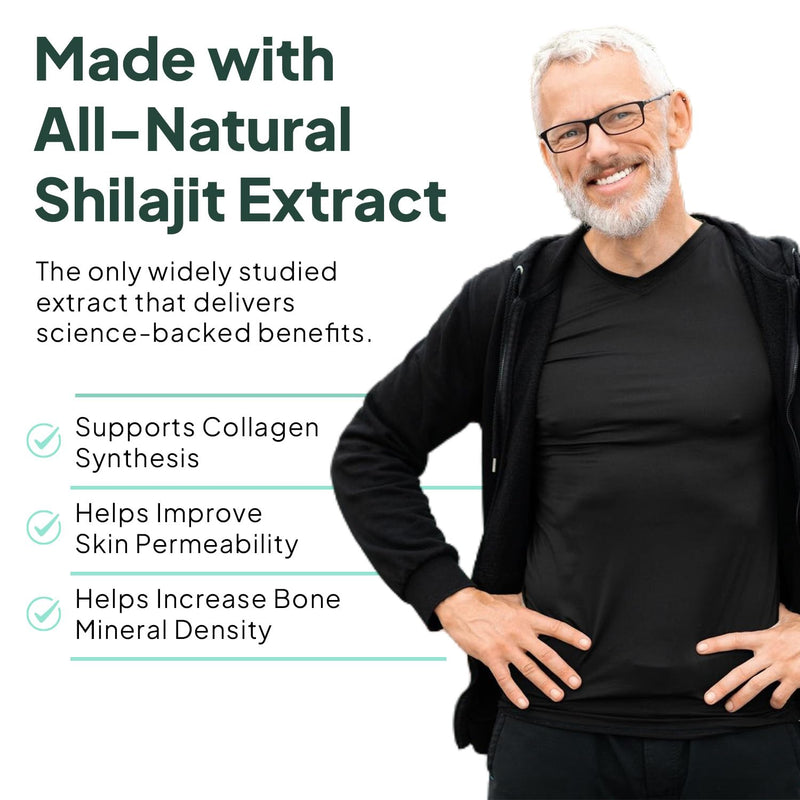 [Australia] - One-Per-Day Shilajit for Men and Women - Natural Shilajit Supplement for Age-Defying, Bone Strength, Hormone Support and More - 30 Shilajit Capsules 30 Count (Pack of 1) 